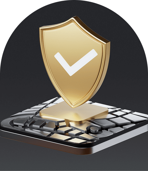 Security symbol on keyboard keys